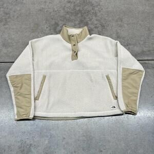 vintage the north face beige deep pile synchilla fleece jacket medium WOMENS